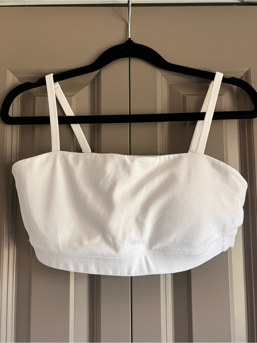 Women’s White Longline Sports Bra / Crop Top